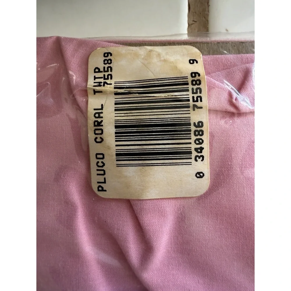 Vintage Wamsutta Supercale Plus Twin Flat Sheet Pink 200‎ TC USA NOS